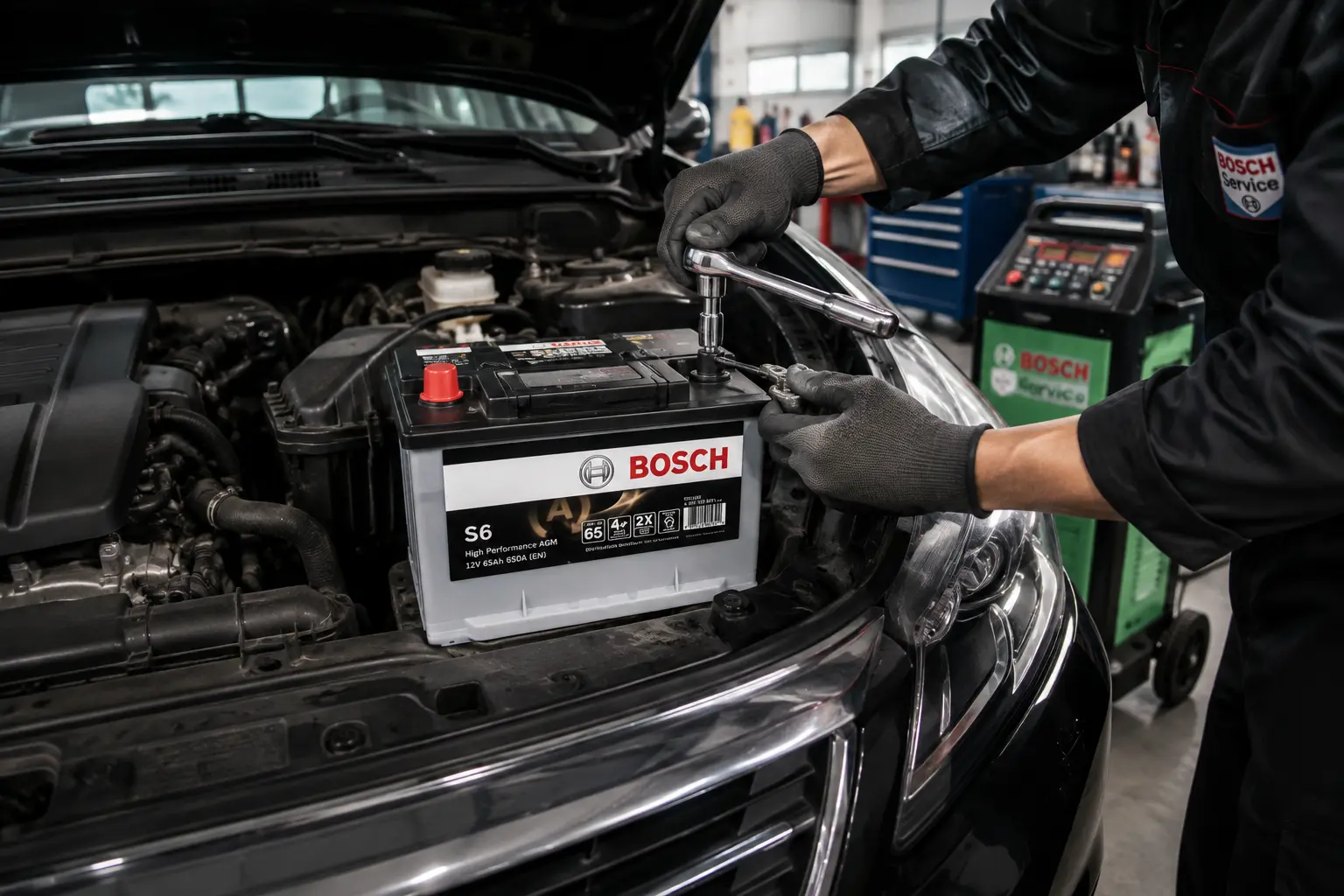 bosch car battery change