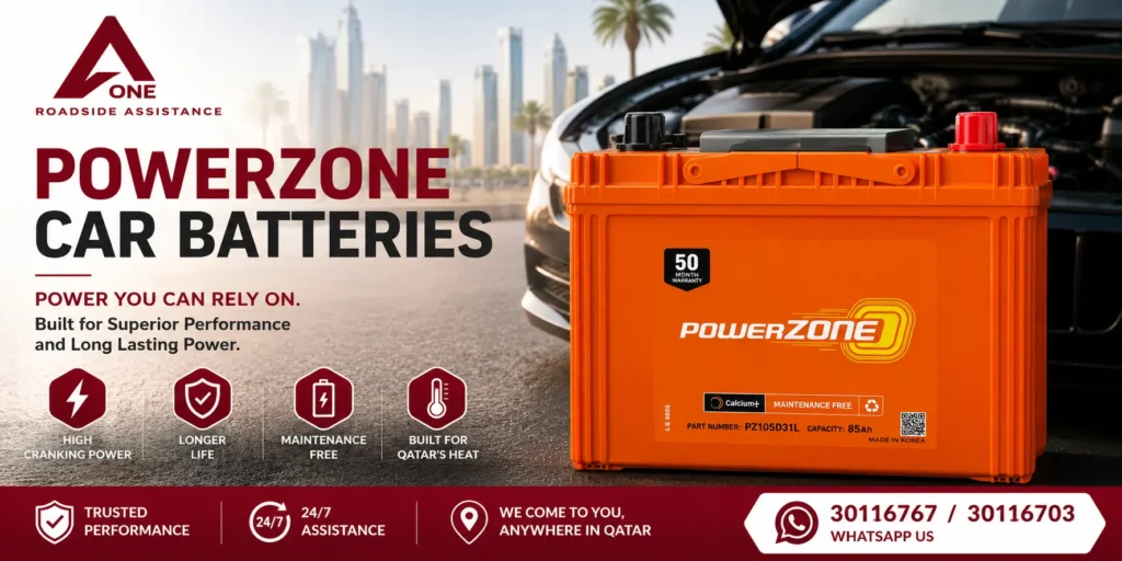 powerzone car battery installed by aone roadside assistance