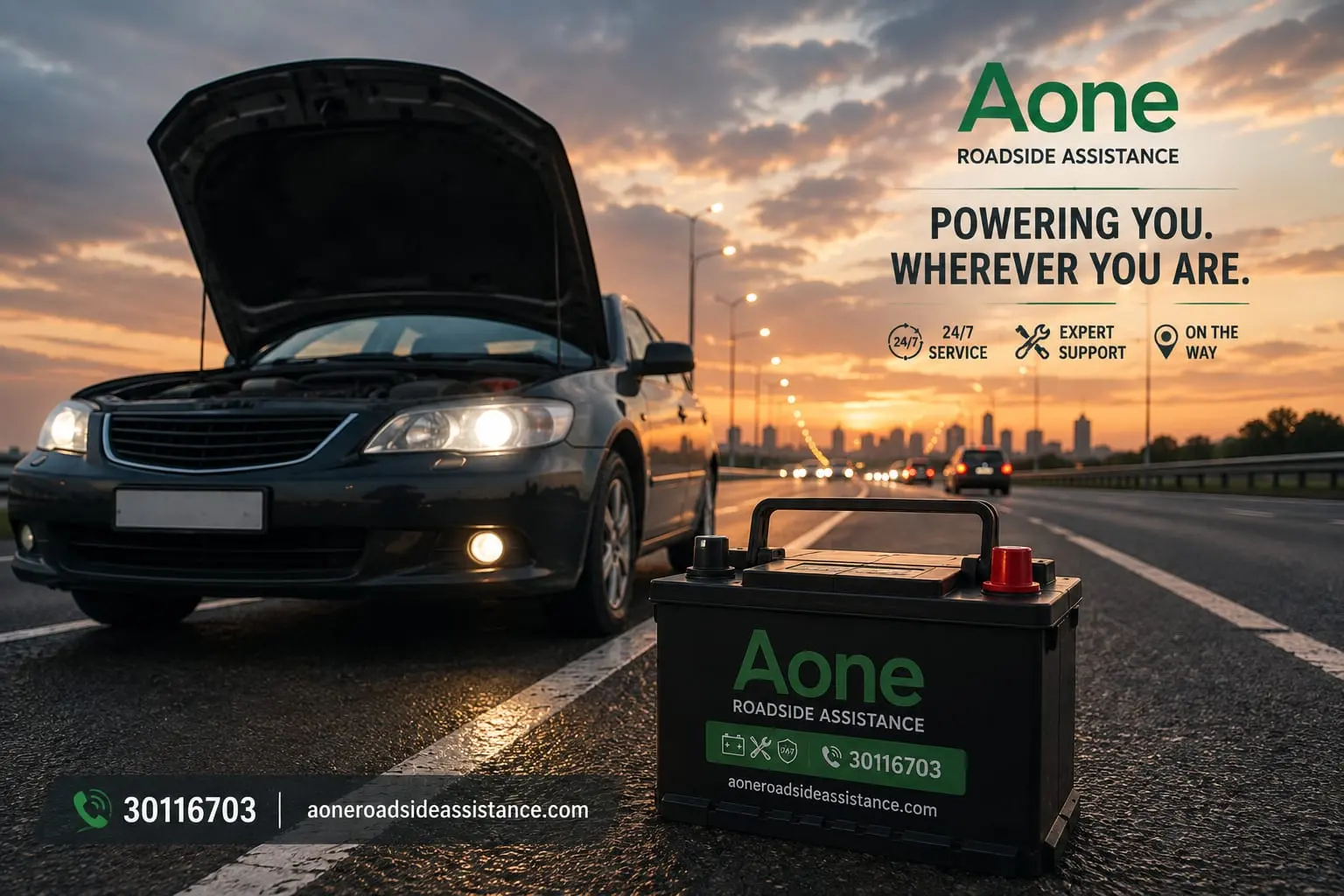 onsite car battery replacement by aone roadsise assistance