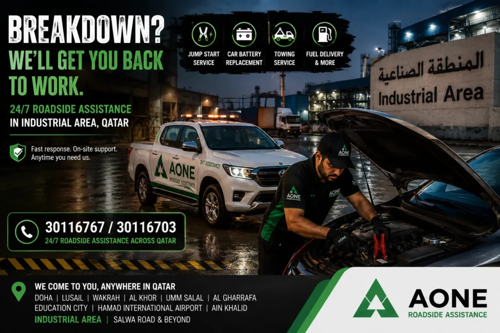 aone roadside assistance providing service at Industrial Area