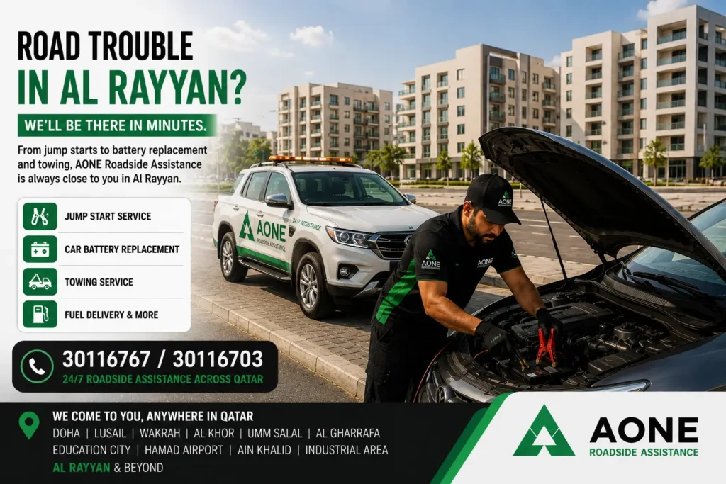 aone roadside assistance providing service at Al Rayyan