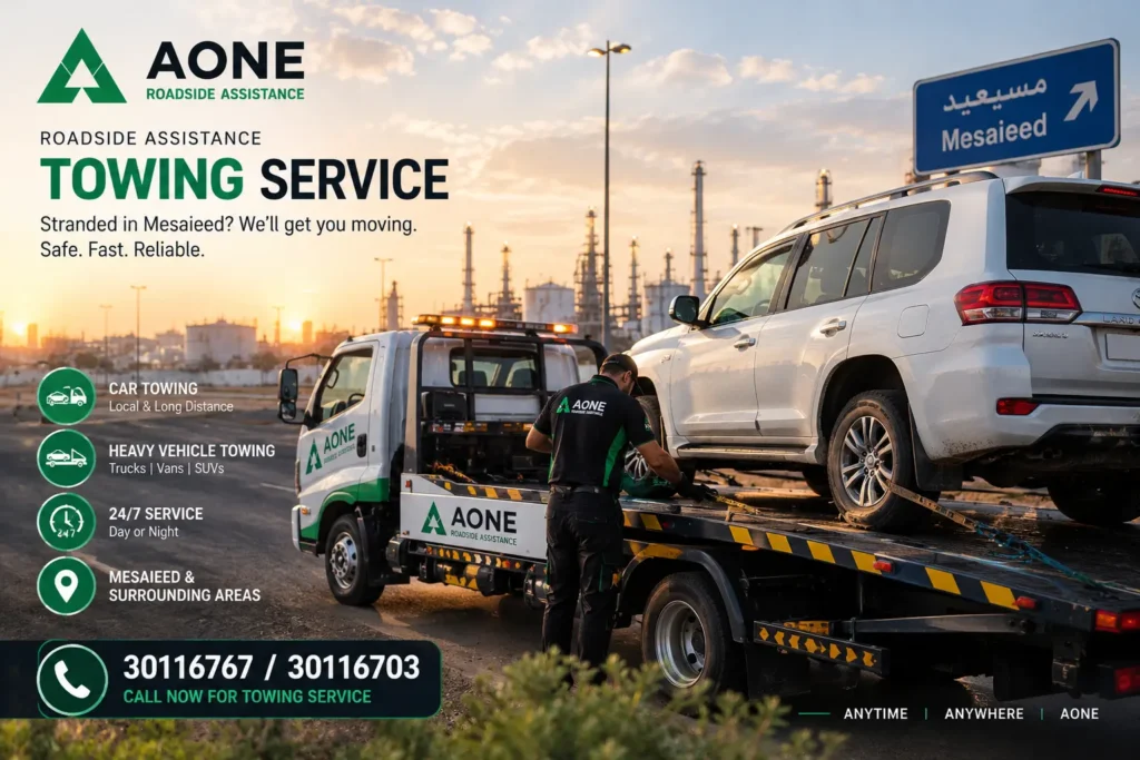 24/7 Roadside Assistance in Mesaieed, Qatar